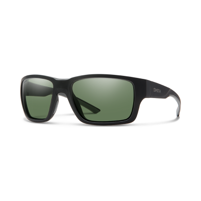 Smith Outback Sunglasses - Matte Black Frame - ChromaPop Polarized Gray Green Lens