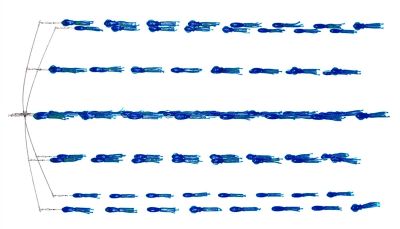 Squidnation Fat Daddy 6 Arm Stainless Steel 5.25" Squid Dredge - Blue Sparkle