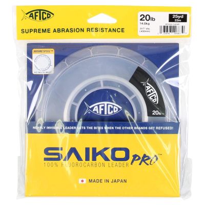 AFTCO Saiko Pro Fluorocarbon Leader - 25yd Clear Spool