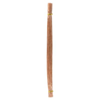 AFW Copper Rigging Wire shown as a straight bundle of thin copper-colored strands secured with two yellow twist ties, one near each end.