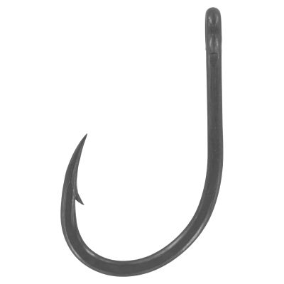 BKK Live Baiter SS Hooks black fishing hook with an offset eye, curved shank, barbed point, and sharp inward-facing tip.