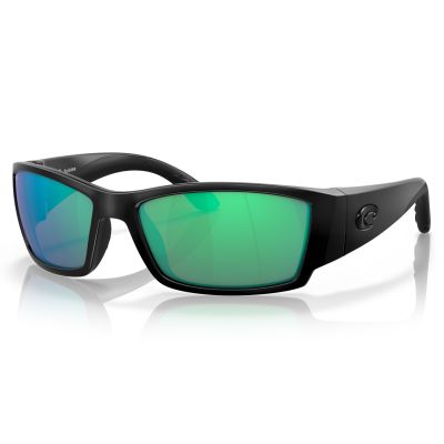Costa Del Mar Corbina Sunglasses - Blackout Frame - Green Mirror 580G Lens - Angled