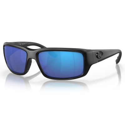 Costa Del Mar Fantail Sunglasses - Blackout Frame - Blue Mirror Lens - 3/4 View