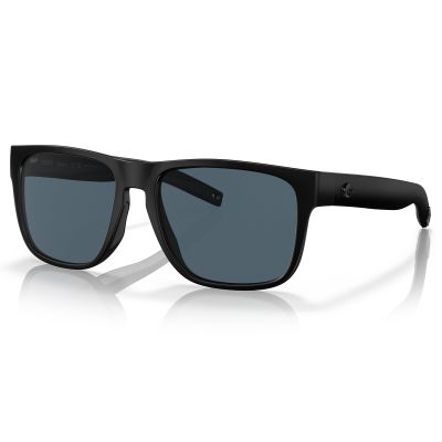 Costa Del Mar Spearo Sunglasses - Blackout Frame - Gray Lens - 3/4 View