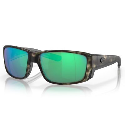 Costa Del Mar Tuna Alley Pro Sunglasses - Wetlands Frame - Green Mirror Lens - 3/4 View