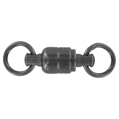 Diamond Rotary Ball Bearing Swivel with dark gray finish, featuring a cylindrical center body and two attached round rings.