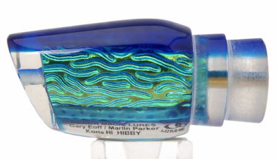 Marlin Magic Hibby Lure - #13 – Blue top trolling lure with an akule blue dichro insert.