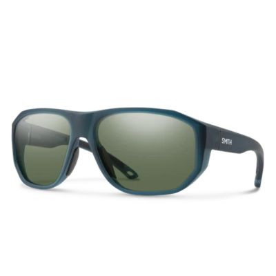 Smith Outrigger Sunglasses - Matte Pacific Crystal Frame - ChromaPop Polarized Gray Green Lens