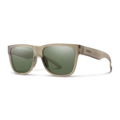 Smith Lowdown 2 Sunglasses - Matte Summit Crystal Frame - ChromaPop Polarized Gray Green Lens