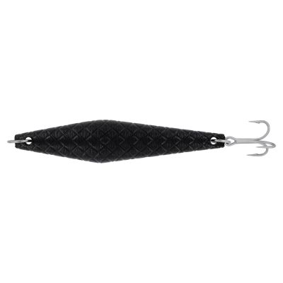 O.C.T.-X - 10 Jig in Pineapple Black with a tapered body featuring a crosshatch pattern, front line attachment, and rear treble hook.