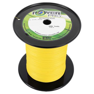 PowerPro Spectra Braided Fishing 3000 yd. Line - Hi-Vis Yellow