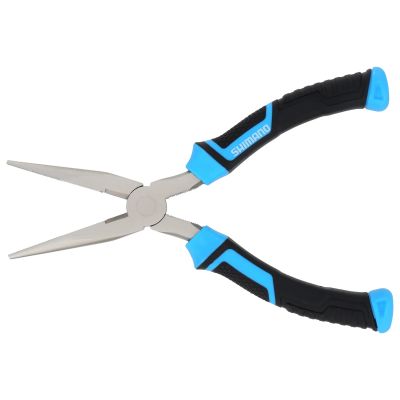 Shimano Brutas Silver Nickel Needle Nose Pliers - 8"