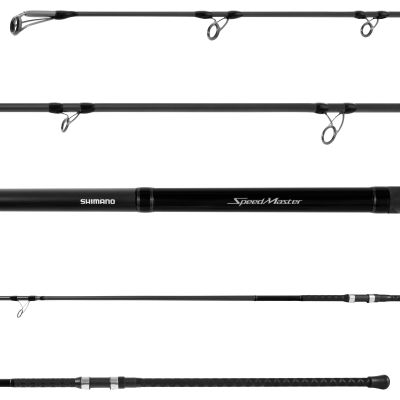 Shimano Speedmaster Surf Spinning Rod - SPMS120H2 - 12' - 40-65 lb. Text: "Shimano" and "Speedmaster" on rod.