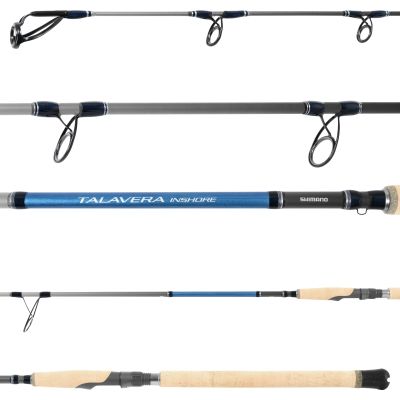 Shimano Talavera Inshore Spinning Rod - TESIS80XHC - Rod showcases Shimano logo and text: "Talavera Inshore"