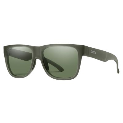 Smith Lowdown 2 Sunglasses - Matte Moss Crystal Frame - ChromaPop Polarized Gray Green Lens - 3/4 View