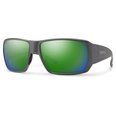 Smith Guide's Choice Small Sunglasses - Matte Cement - ChromaPop Polarized Green Mirror Lens