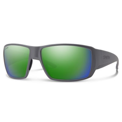 Smith Guide's Choice Sunglasses - Matte Cement - ChromaPop Polarized Green Mirror Lens