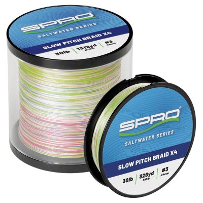 Spro Slow Pitch X4 Braided Line - Large and small spool