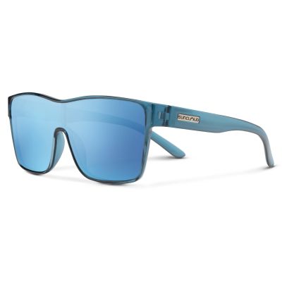 Suncloud Biff Sunglasses - Crystal Marine Frame - Polarized Aqua Mirror Lens