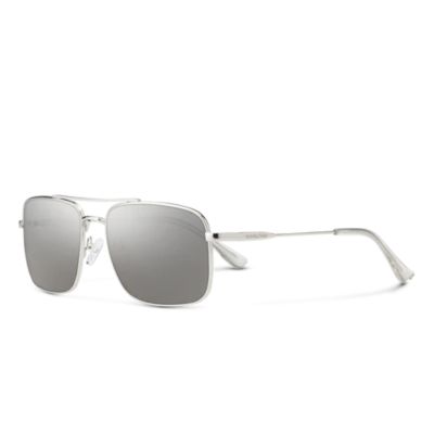 Suncloud Payback Sunglasses - Silver Frame - Polarized Silver Mirror Lens