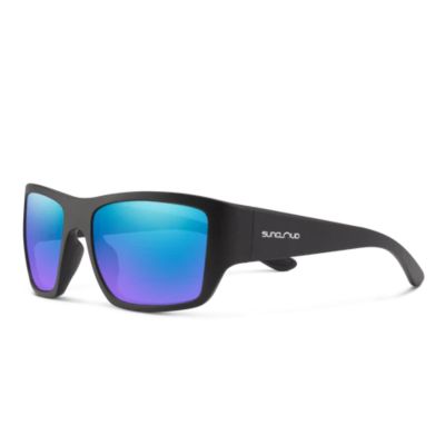 Suncloud Sculpin Sunglasses - Matte Black Frame - Polarized Blue Mirror Lens