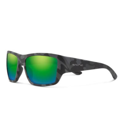Suncloud Sculpin Sunglasses - Matte Stonefish Frame - Polarized Green Mirror Lens