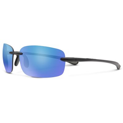 Suncloud Topline Sunglasses - Matte Black Frame - Polarized Blue Mirror Lens