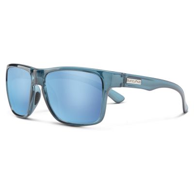 Suncloud Polarized Rambler Sunglasses - Crystal Marine Frame - Polarized Aqua Mirror Lens